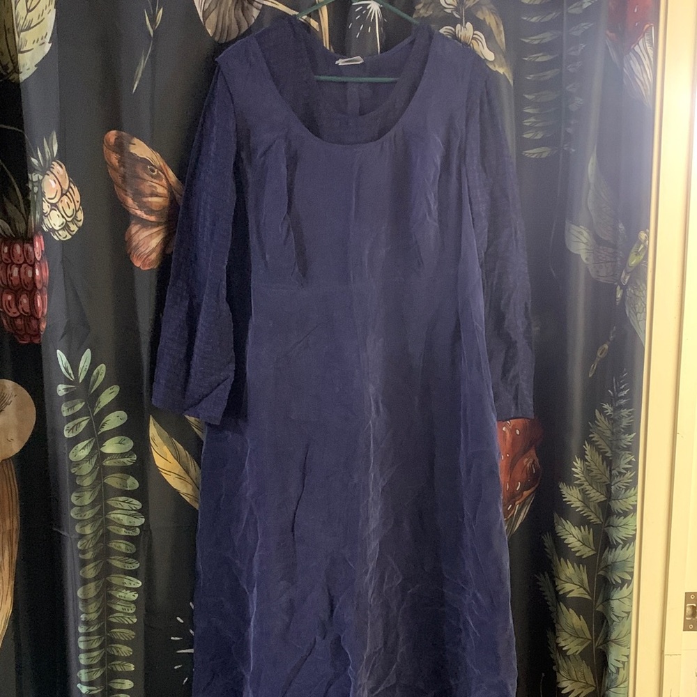 2-piece Rabbit Rabbit Rabbit Deep Blue Boho Dress w/ long sleeve top